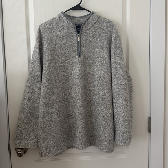 Catalina 1/4 Zip Pullover Fleece Heather Grey Size XL 16/18 100% Spun Polyester - Picture 3 of 9